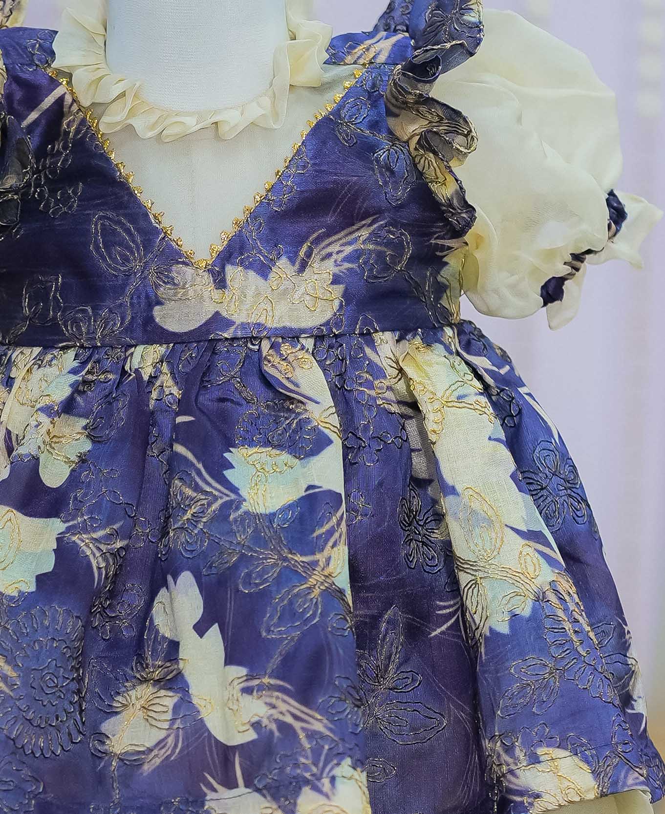 Kids girls fancy organza frock