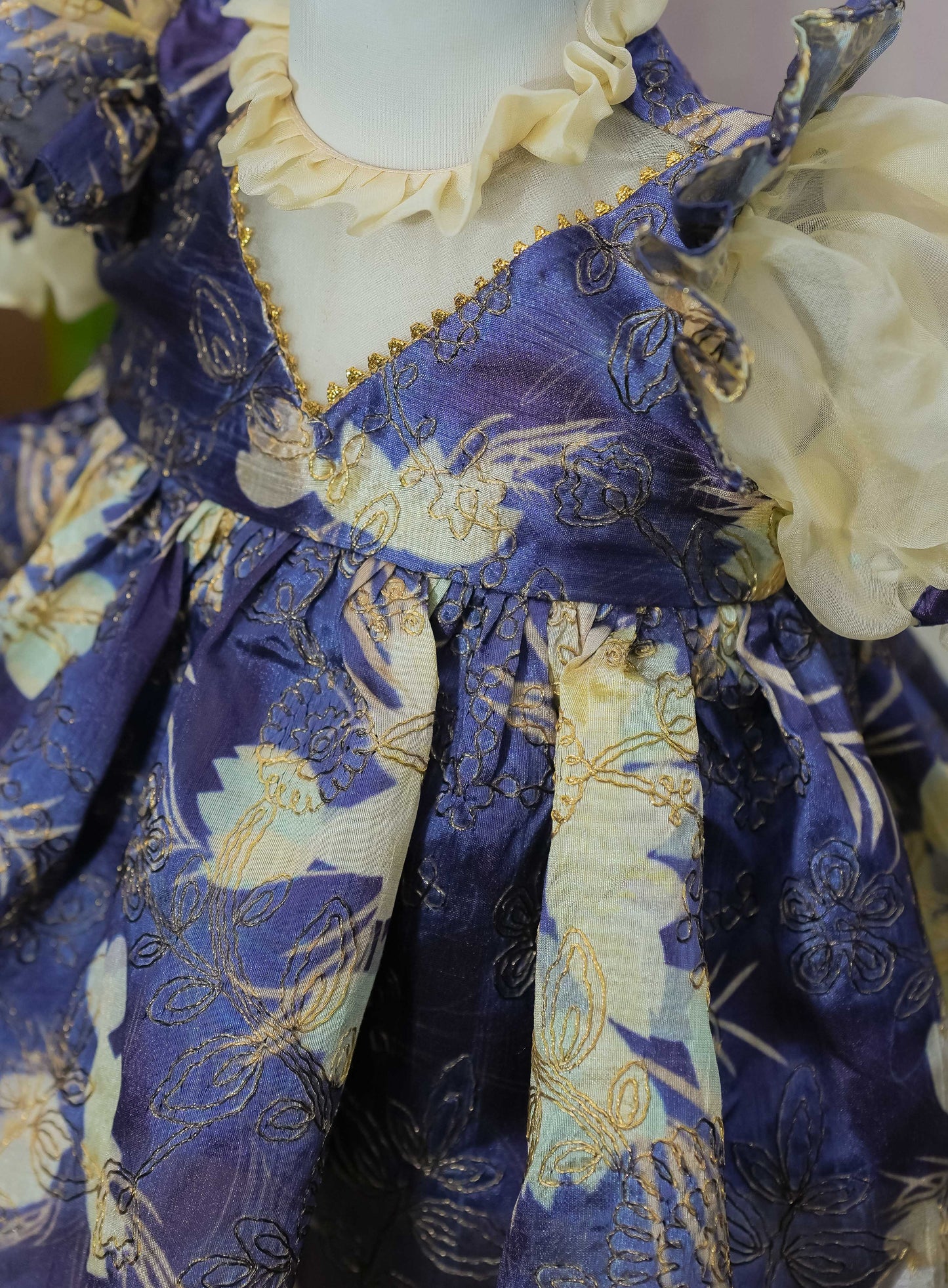 Kids girls fancy organza frock