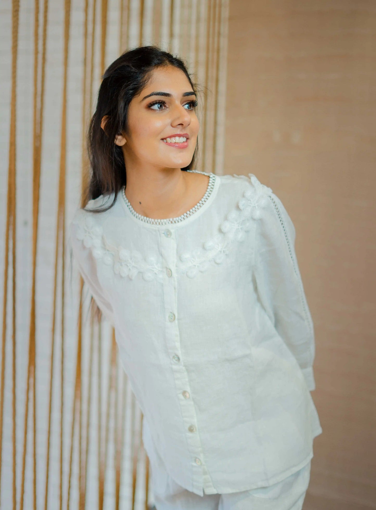 White Linen Shirt / Blouse