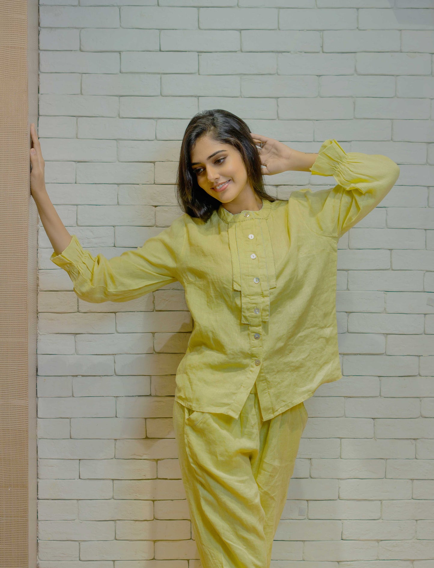 Yellow Linen shirt