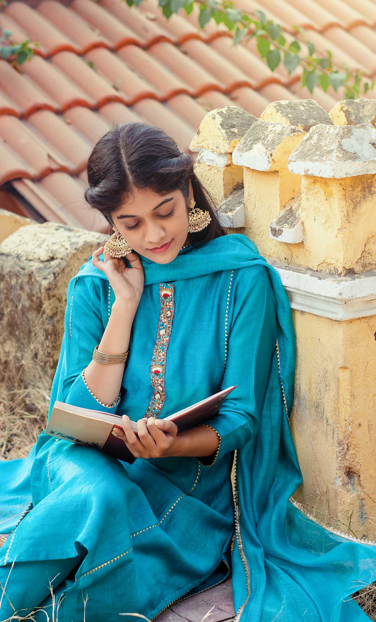 Handwoven Chanderi Kurta and Bottom with Dupatta