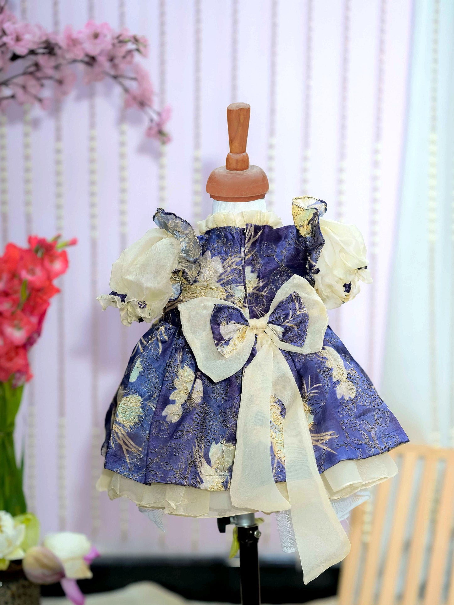 Kids girls fancy organza frock