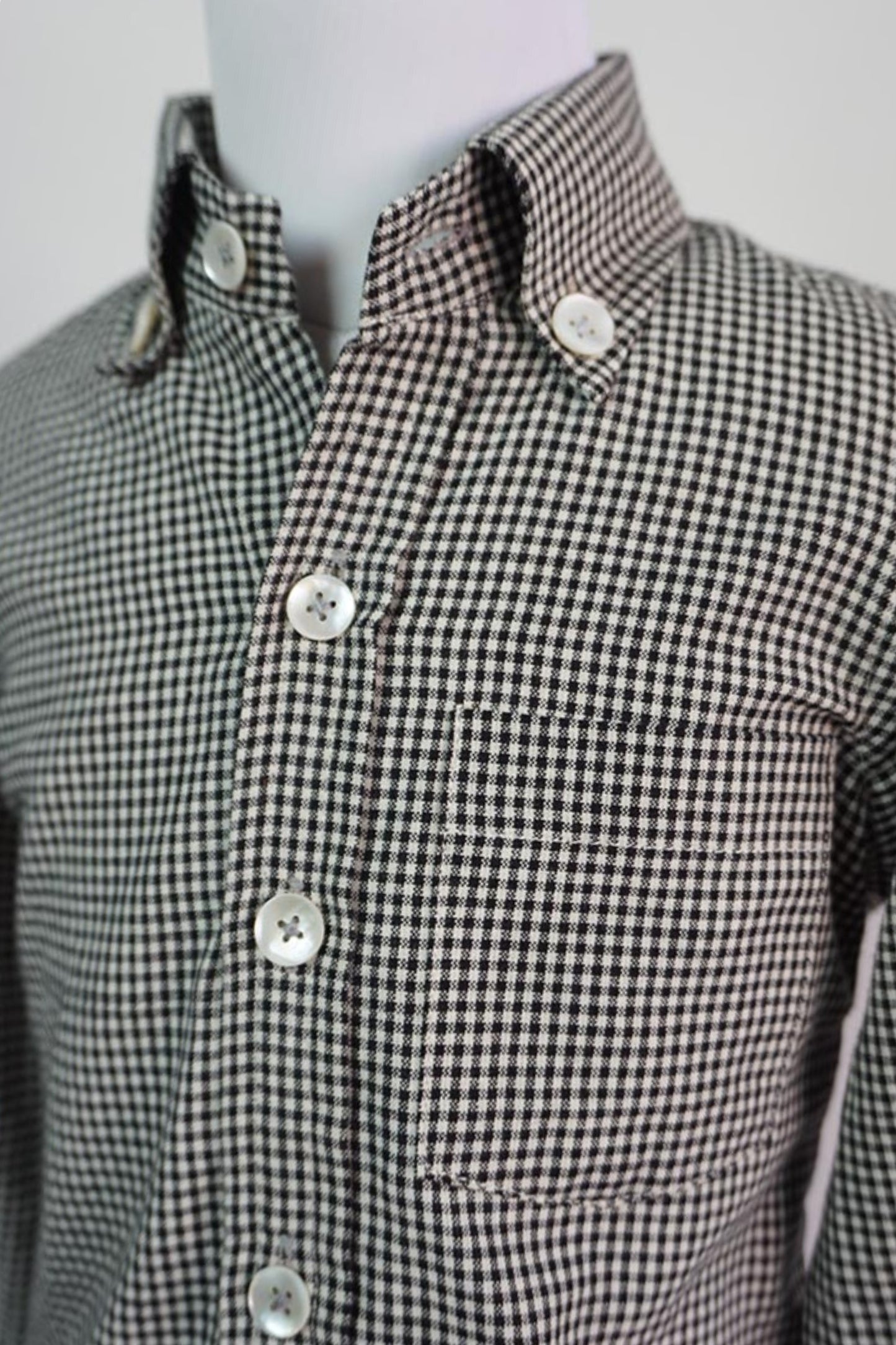 BLACK AND WHITE CHECKS HANDLOOM SHIRT WITH WHITE SHORTS