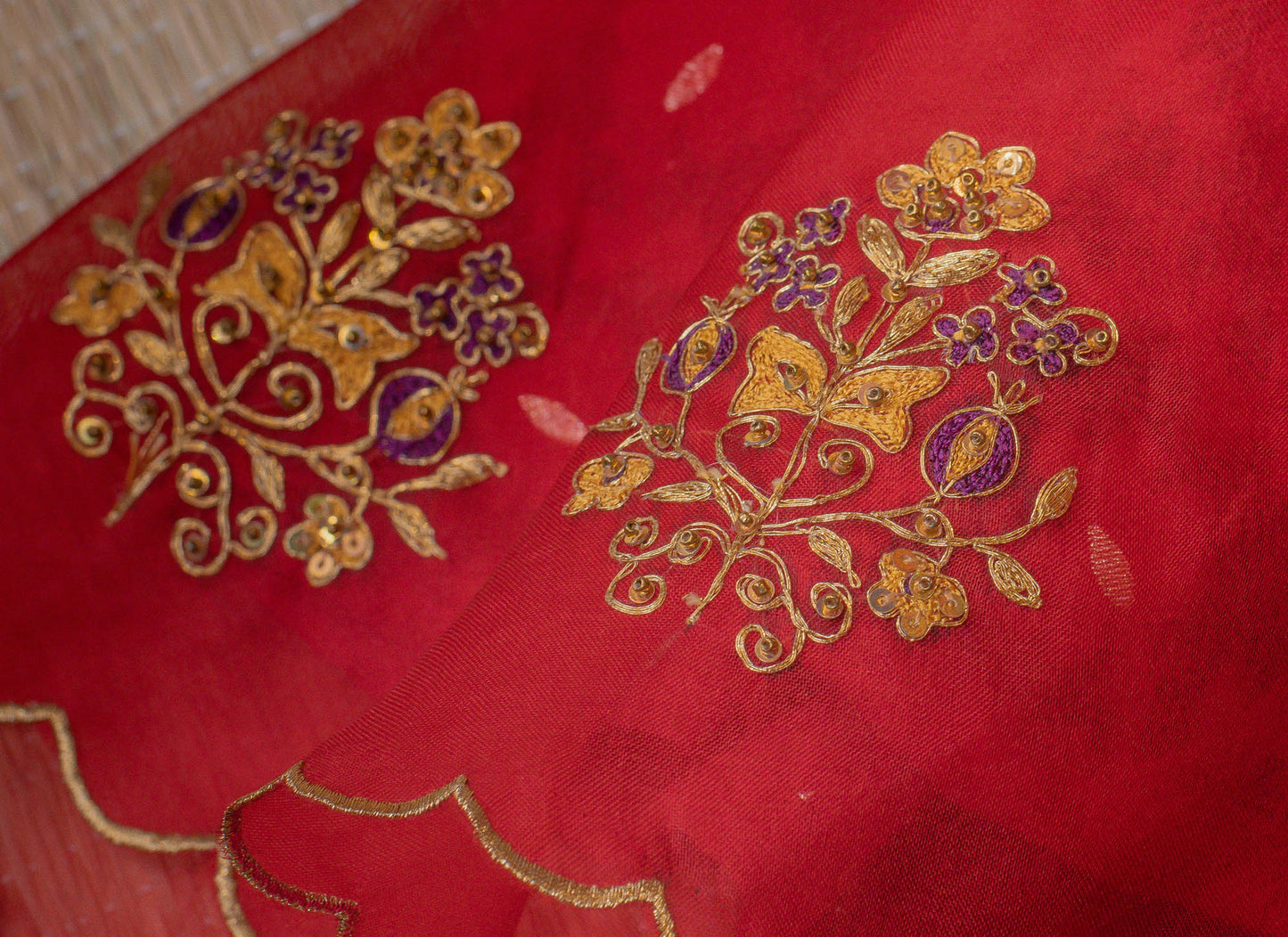 Kids girls - Hand Embroidered Brocade & Organza dress