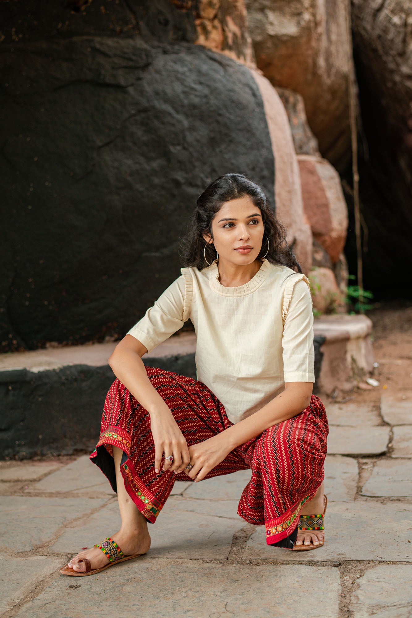 Handwoven Ikat Crop Top