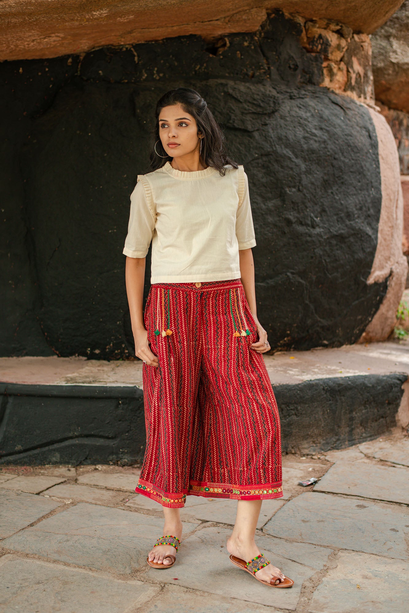 Handwoven Ikat Crop Top