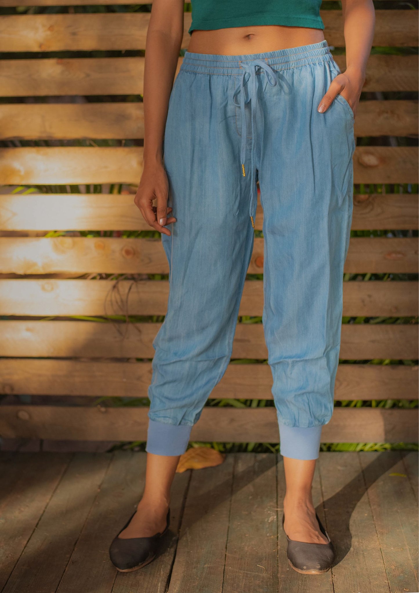 Soft Denim Jogger Pant
