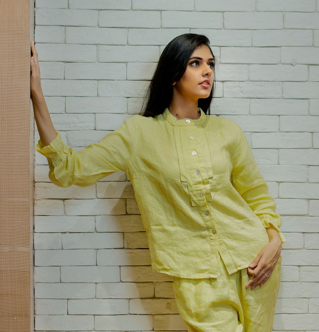 Yellow Linen shirt