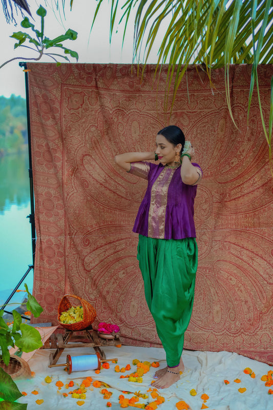 Women’s wear peplum top with dhoti pants