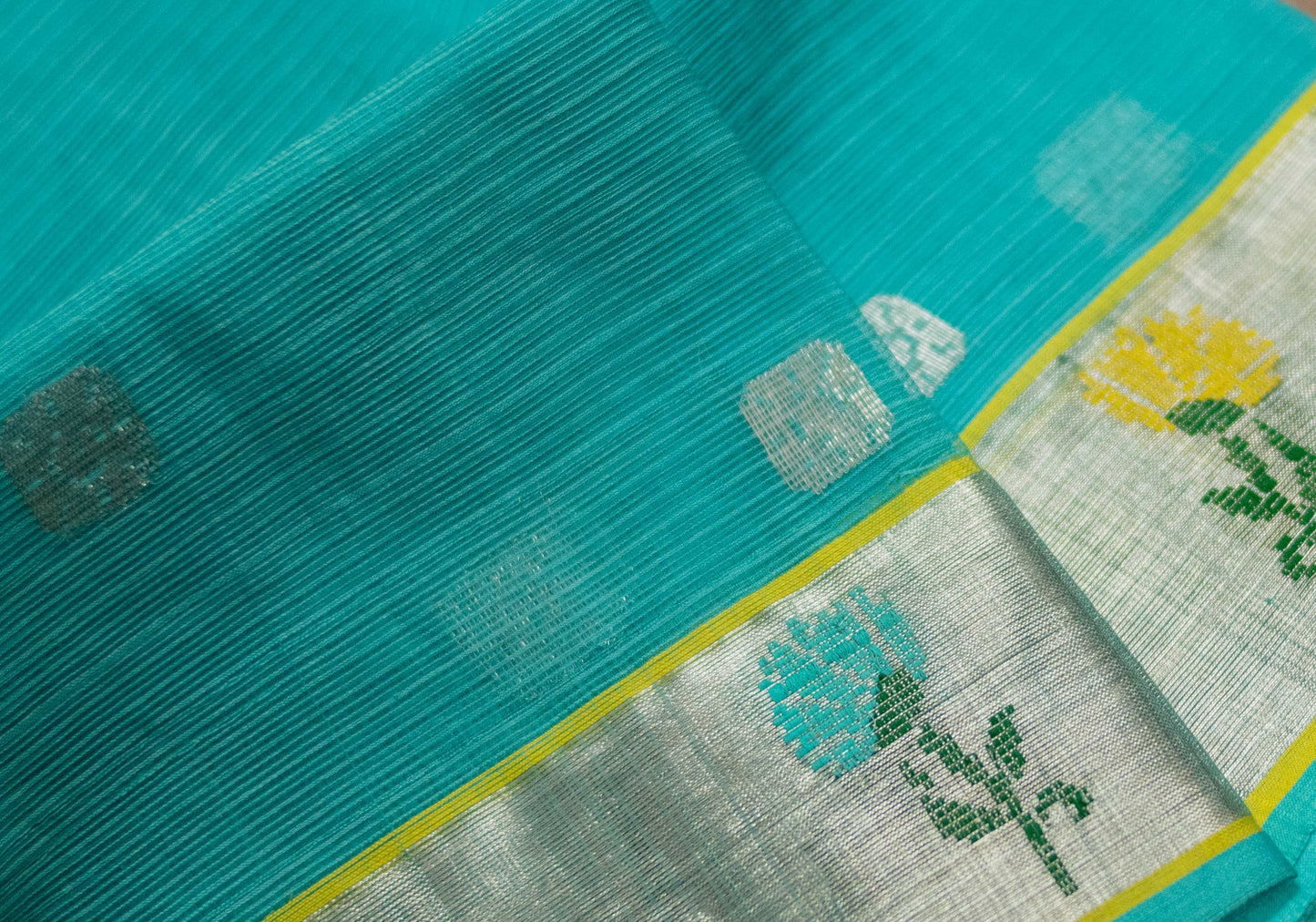 Lavender Pure Zari Tissue Kota Saree