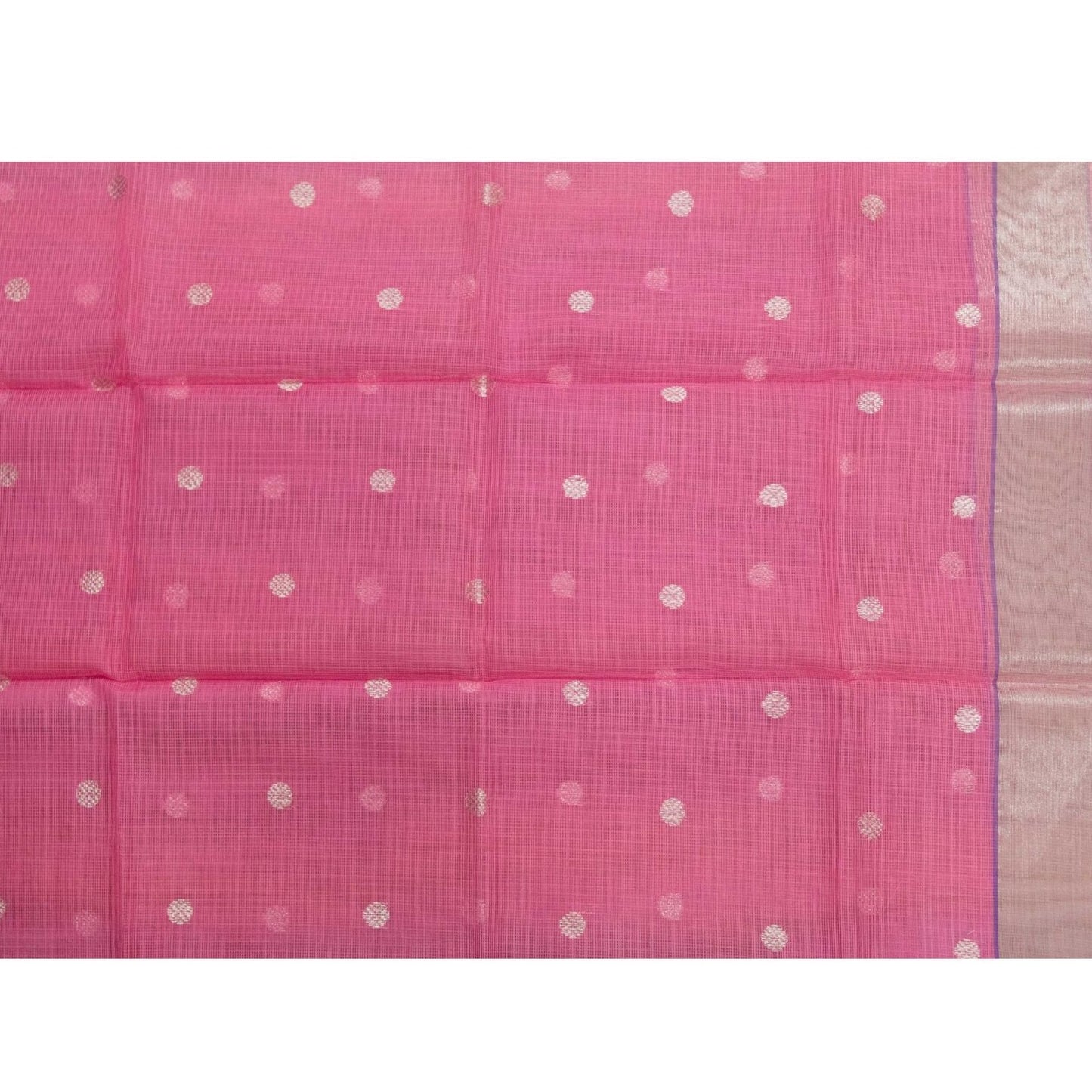 Yellow Handloom Pure Zari Tissue Kota Saree