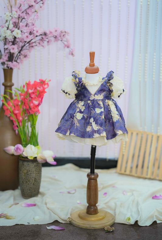 Kids girls fancy organza frock