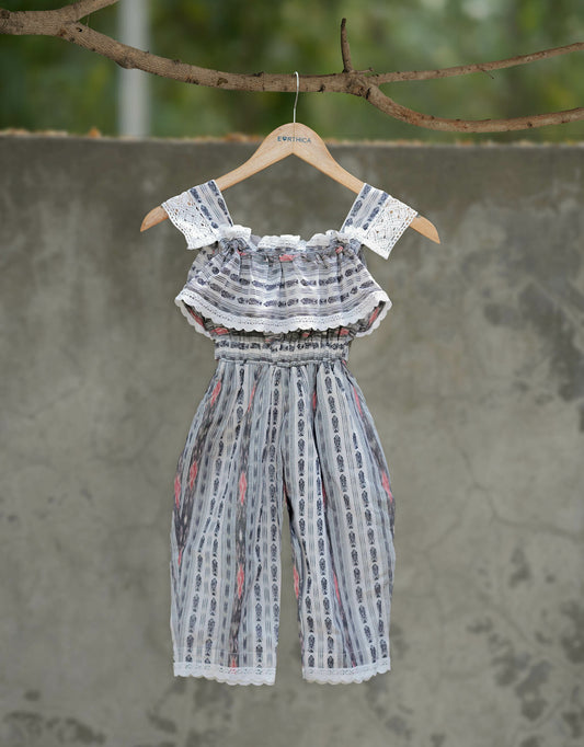 Kids girls Ikat jumpsuit