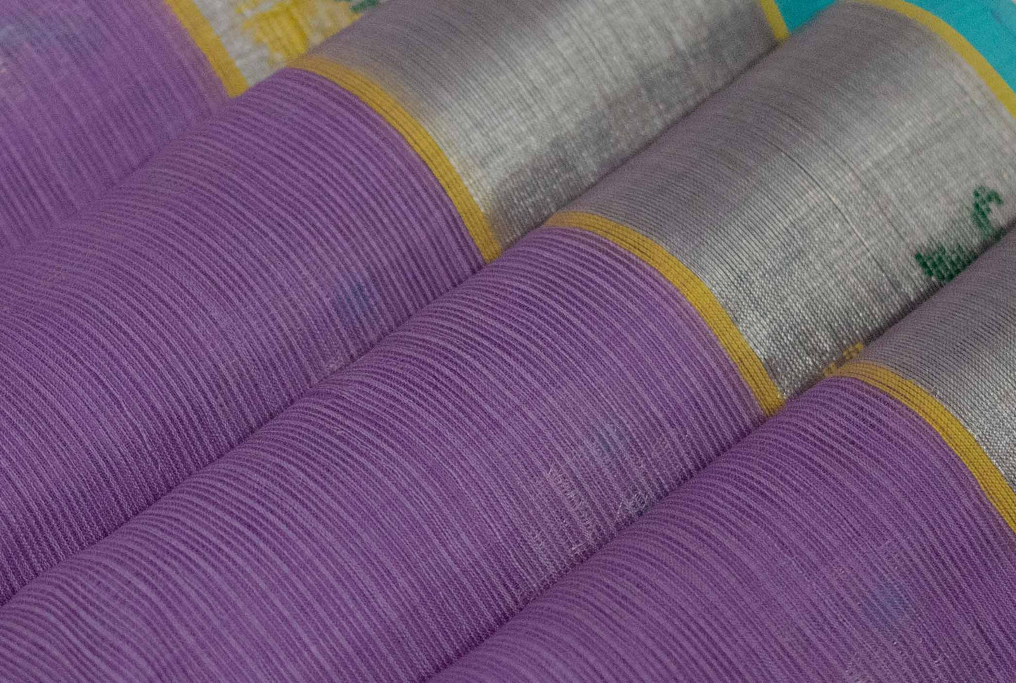 Lavender Pure Zari Tissue Kota Saree