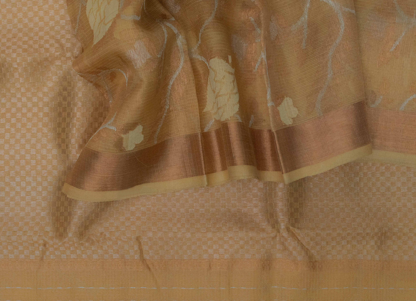 Golden zari kota saree
