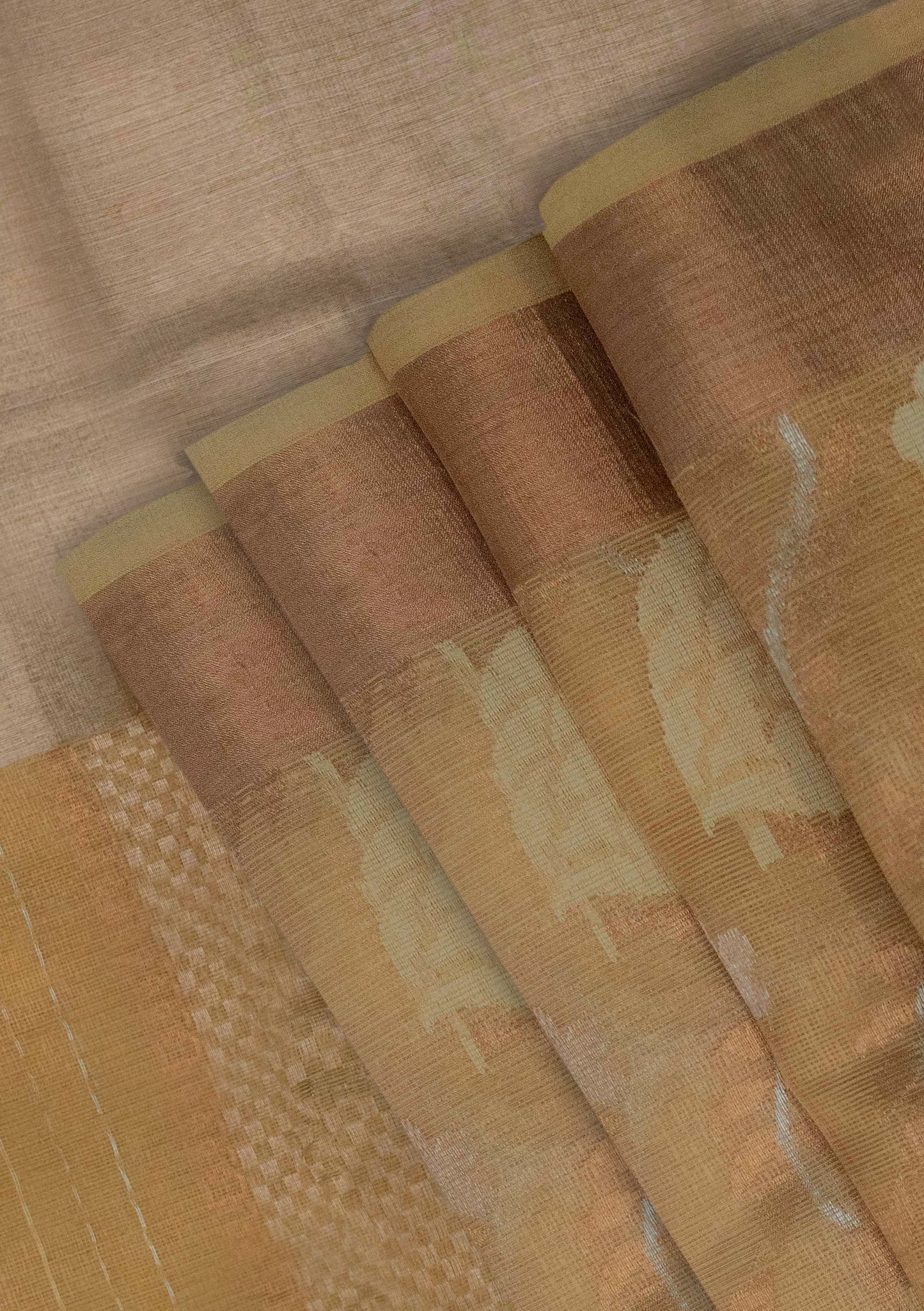 Golden zari kota saree