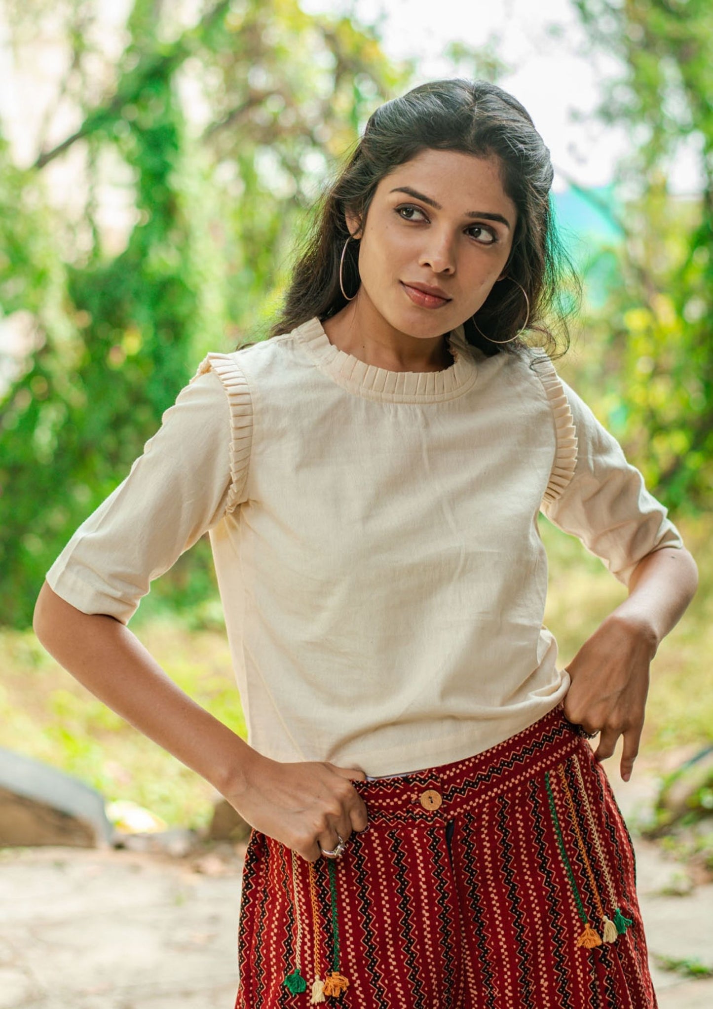 Handwoven Ikat Crop Top