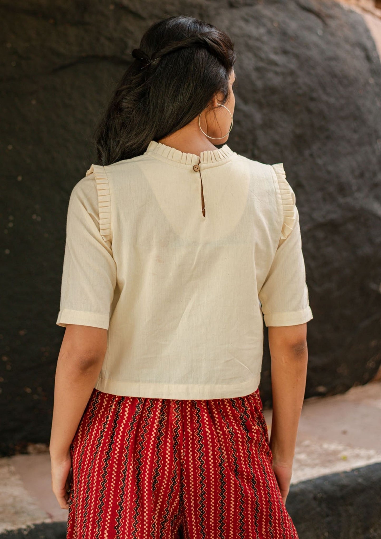 Handwoven Ikat Crop Top